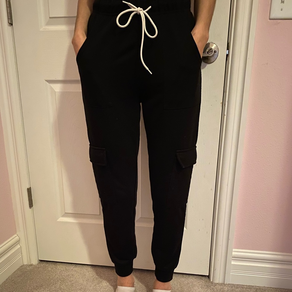 Pacsun Black Cargo Joggers
